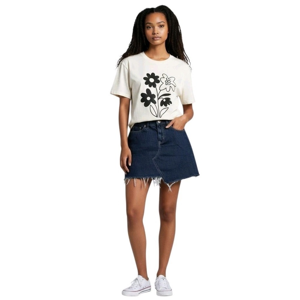 BDG Urban Outfitters Asymmetrical Denim Mini Skirt Women's Size Small Dark Wash